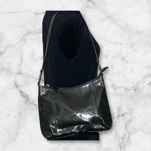 Andrea Mabiani -Women’s Black Leather Handbag -Sheen & Shine Over Your Shoulder